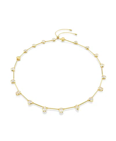 Swarovski Imber Mixed Cuts White Gold-tone Plated Tennis Necklace