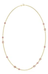 Swarovski Imber Multicolor Crystal Station Necklace In Pink