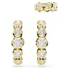Swarovski Imber Round-cut Gold Plated Earrings Set In Gold