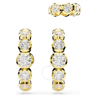 Swarovski Imber Round-cut Gold Plated Earrings Set
