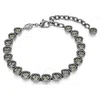 Swarovski Imber Tennis Bracelet Ruthenium Shiny Black Diamond In Grey