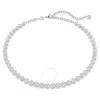 Swarovski Imber Tennis Necklace Rhodium Shiny Crystal In White