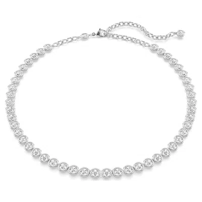 Swarovski Women's Imber Crystal Tennis Necklace In White