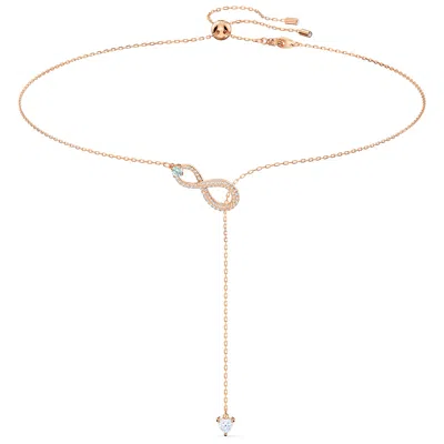 Swarovski Infinity Y Necklace In Gray