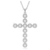 Swarovski Insigne Crystal Cross Pendant Necklace, 15.75-18.5 In White