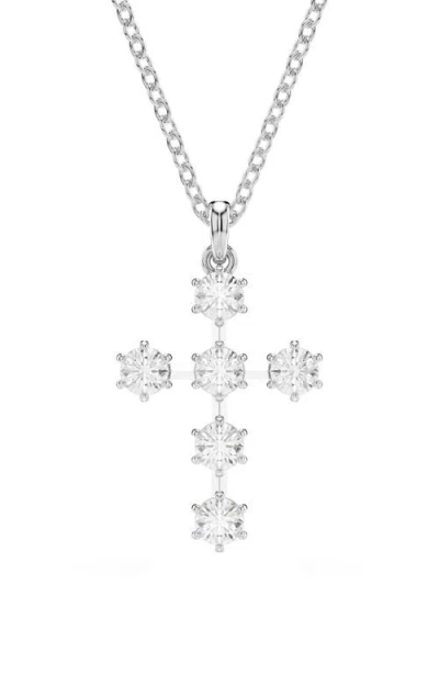 Swarovski Insigne Cross Pendant Necklace In Multi