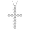 Swarovski Insigne Pendant Cross Angelic Rhodium Shiny White In Silver Tone