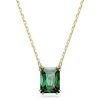 Swarovski Gold-tone Color Rectangle Crystal Pendant Necklace, 15" + 2-3/4" Extender