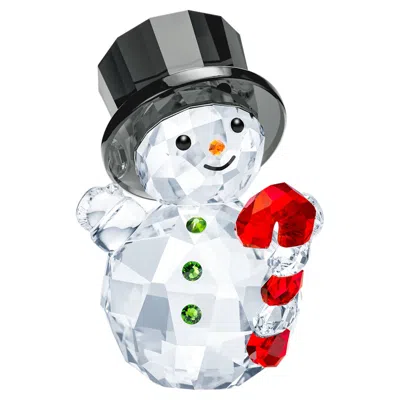 Swarovski Joyful Schneemann Mit Zuckerstange In Mehrfarbig