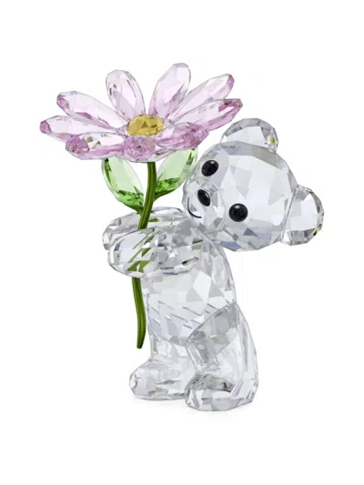 Swarovski Kris Bear A Daisy For You Crystal Figurine In White