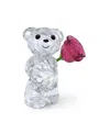 Swarovski Kris Bear A Rose With Love Figurine In Pink