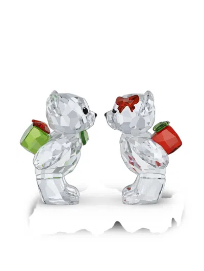 Swarovski Kris Bear Christmas Figurines In Transparent