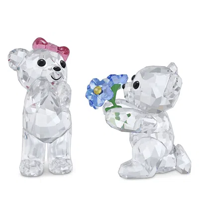 Swarovski Kris Bear Collection I Adore You Crystal Figurines In Transparent