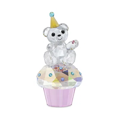Swarovski Kris Bear Collection Sweet Celebration Crystal Figurine In Transparent