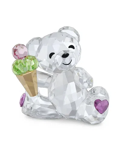 Swarovski Kris Bear Ice Cream Figurine In White