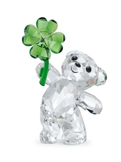Swarovski Kris Bear Lucky Charm Crystal Figurine In Transparent