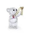 Swarovski Kris Bear Sending You Love Crystal Figurine In White,clear