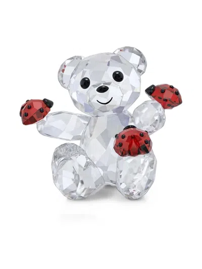 Swarovski Kris The Bear And Ladybugs Figurine In Transparent