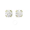 Swarovski Ladies Constella Round Cut Crystal Stud Earrings In Gold