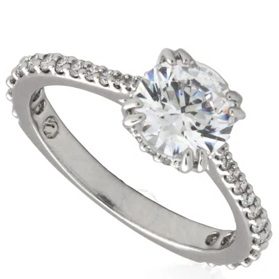 Swarovski Ladies Constella Stilla Round Cut Cocktail Ring In White