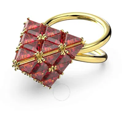 Swarovski Ladies Curiosa Triangle Cut Red Cocktail Ring