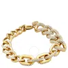 Swarovski Ladies Dextera Gold-tone Plated Pave Bracelet In White