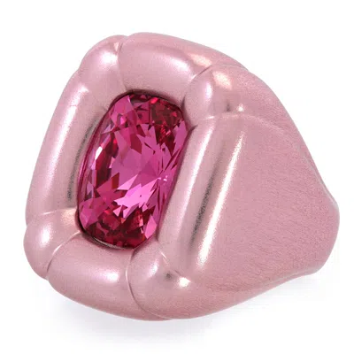 Swarovski Ladies Dulcis Cocktail Ring In Pink