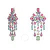 Swarovski Ladies Gema Multicolored Clip Earrings