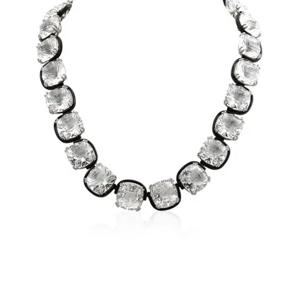 Swarovski Ladies Harmonia White Cushion Cut Crystal Choker