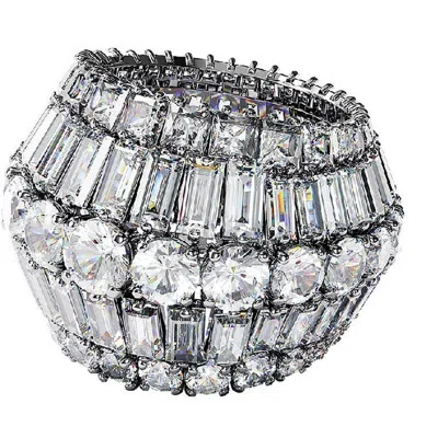 Swarovski Ladies Hyperbola Cocktail Ring In White