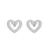 Swarovski Ladies Large Una Heart Clip Earrings In Metallic