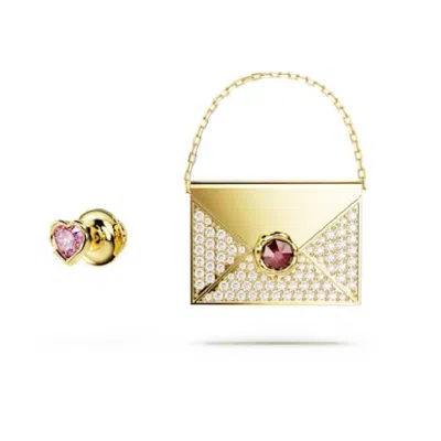 Swarovski Ladies Letra Brooch Love Letter In Gold