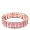 Swarovski Ladies Matrix Baguette Cut Pink Ring In Pink