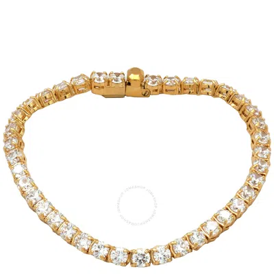Swarovski Ladies Matrix Tennis Bracelet In White/gold Tone