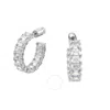 Swarovski Ladies Millenia Octagon Cut Hoop Earrings In White