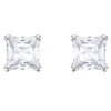 Swarovski Ladies Rhodium-plated Attract Crystal Stud Earring In Gray