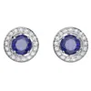 Swarovski Ladies Rhodium Plated Sparkling Dance Dial Up Stud Pierced Earrings In Metallic