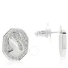 Swarovski Ladies Signum Swan Stud Earrings In White In White