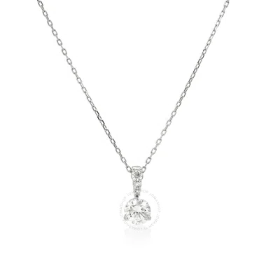Swarovski Ladies Solitaire Pendant Necklace In Silver Tone