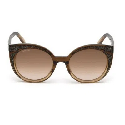 Swarovski Ladies' Sunglasses  Sk017847f  54 Mm Gbby2 In Brown