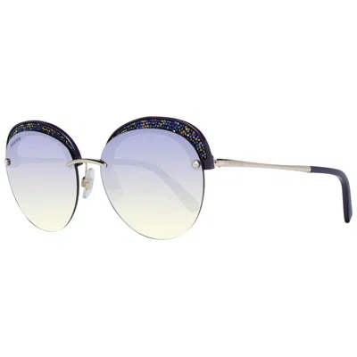 Swarovski Ladies' Sunglasses  Sk0256 5628z Gbby2 In Black