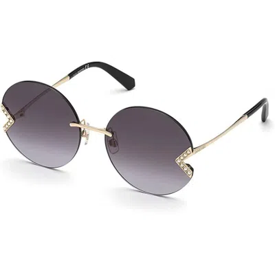 Swarovski Ladies' Sunglasses  Sk0307 6032b Gbby2 In Purple
