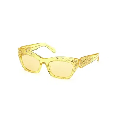 Swarovski Ladies' Sunglasses  Sk0380-5539j  55 Mm Gbby2 In Yellow