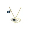 Swarovski Symbolica Evil Eye Pendant Necklace In Blue/gold Tone