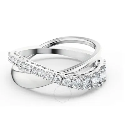 Swarovski Ladies Twist Ring In Green/white/red/silver Tone