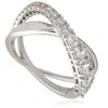 Swarovski Ladies Twist Ring In Green/white/red/silver Tone