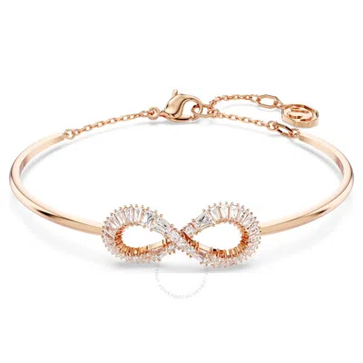 Swarovski Rose Gold-tone Mixed Crystal Infinity Bangle Bracelet