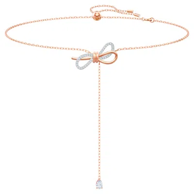 Swarovski Lifelong Bow Necklace In White