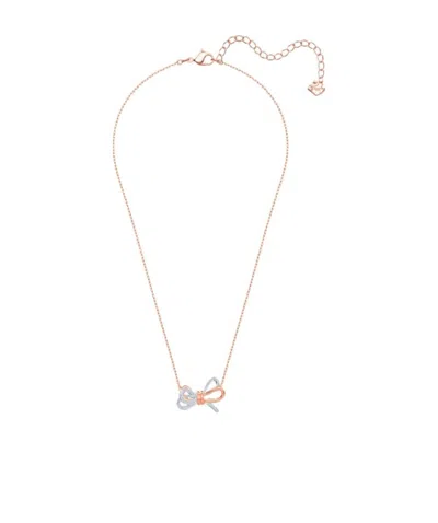 Swarovski Lifelong Bow Necklace In Yellow