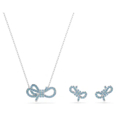 Swarovski Lifelong Bow Set In Blue